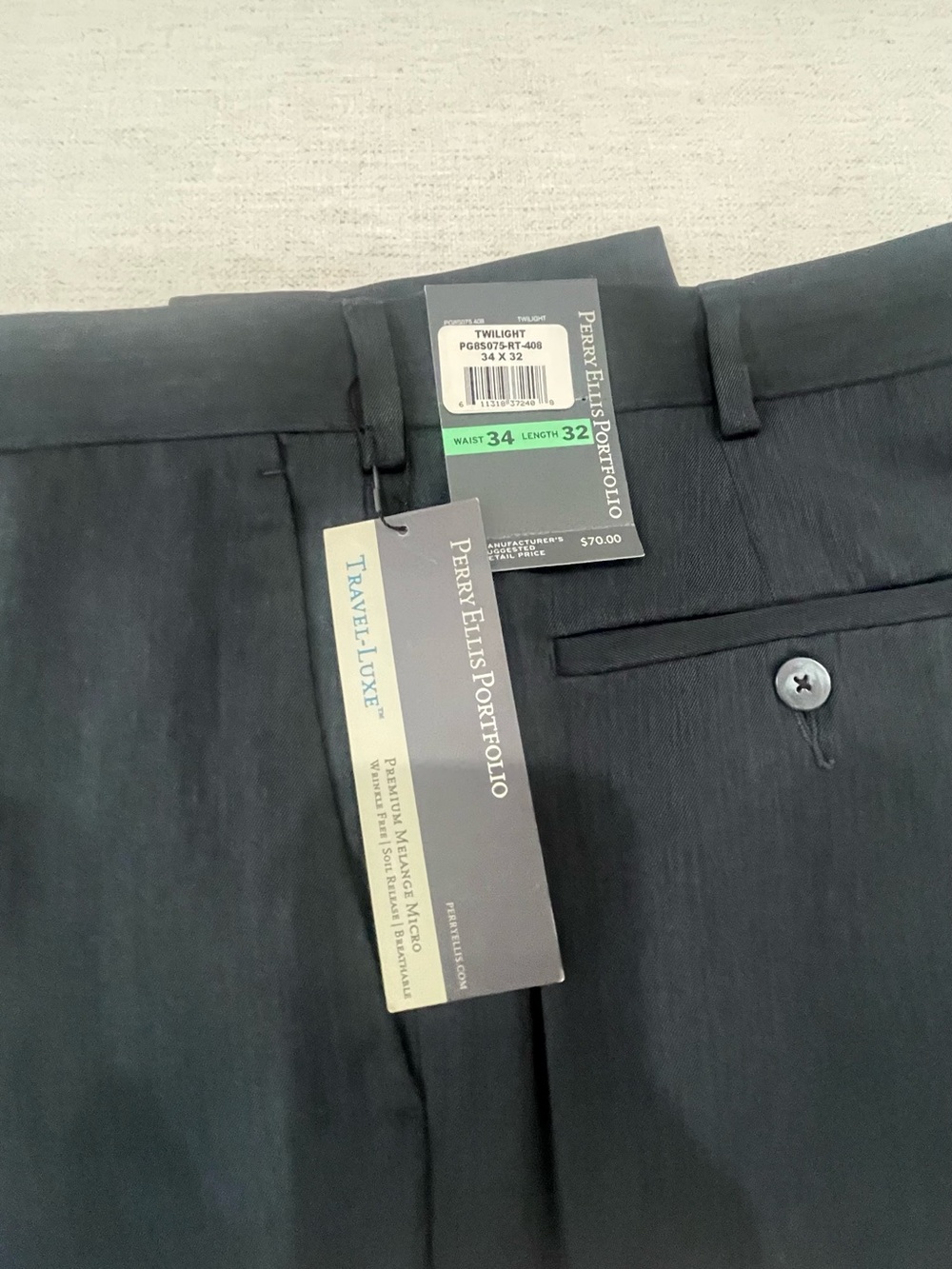 Perry Ellis Black Men's Dress Pants